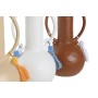 Vase DKD Home Decor White Beige Terracotta Dolomite Fringe 14 x 14 x 25,6 cm (3 Units)