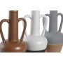Vase DKD Home Decor White Grey Terracotta Porcelain 12,7 x 12,5 x 30 cm (3 Units)