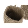 Set de basket Home ESPRIT Blanc Beige Corde 30 x 30 x 43 cm 2 Pièces (2 Unités)