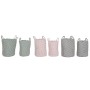Set de basket Home ESPRIT Vert Gris Rose Corde 30 x 30 x 43 cm 2 Pièces (3 Unités)