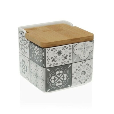 Salière avec couvercle Mosai Céramique (8,1 x 12,2 x 12,3 cm) (12,2 x 11,5 x 12,2 cm)