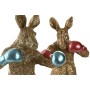 Decorative Figure Home ESPRIT Blue Red Golden Kangaroo 23 x 25 x 40,5 cm (2 Units)