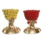 Vase Home ESPRIT Jaune Rouge Résine Doré Moderne Fruits 28 x 17 x 35 cm (2 Unités)