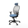 Chaise de Bureau avec Appui-tête Piqueras y Crespo 1D036G2 Bleu ciel