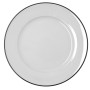 Assiette plate Bidasoa Glacial Filo Blanc Céramique Ø 30 cm (12 Unités)
