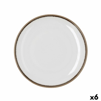 Assiette plate Bidasoa Orion Hydrozero Blanc Céramique Ø 25 cm (6 Unités)