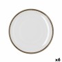 Flat Plate Bidasoa Orion Hydrozero White Ceramic Ø 25 cm (6 Units)