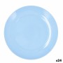 Flat Plate Luminarc Apy Paradise Azul Blue Glass Ø 25 cm (24 Units)