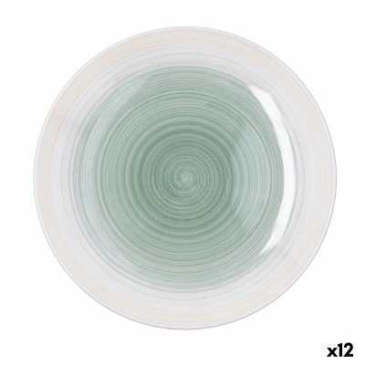 Assiette plate Quid Velvet Vert Céramique Ø 27 cm (12 Unités)