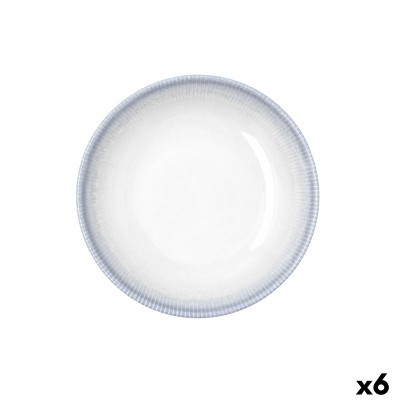 Assiette creuse Bidasoa Lea Hydrozero Blanc Céramique Ø 20 cm (6 Unités)