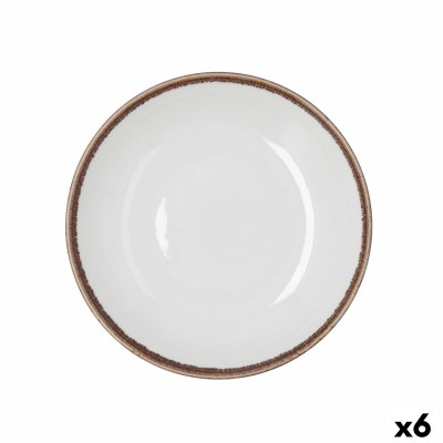 Assiette creuse Bidasoa Orion Hydrozero Blanc Céramique Ø 23 cm (6 Unités)