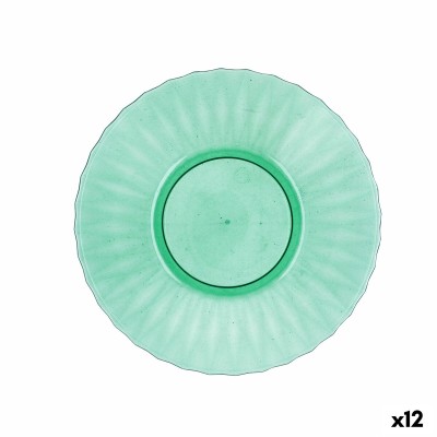 Assiette plate Quid Iris Vert Plastique Ø 19 cm (12 Unités)