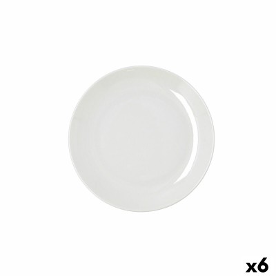 Assiette plate Bidasoa Harmony Hydrozero Blanc Céramique Ø 19 cm (6 Unités)