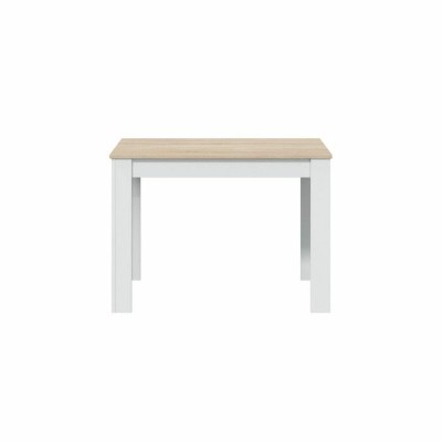 Table de Salle à Manger LILIAN Blanc Marron Bois 109 x 67 x 78 cm