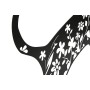 Wall Decoration Home ESPRIT Black Cat 37 x 1,3 x 48 cm (4 Units)