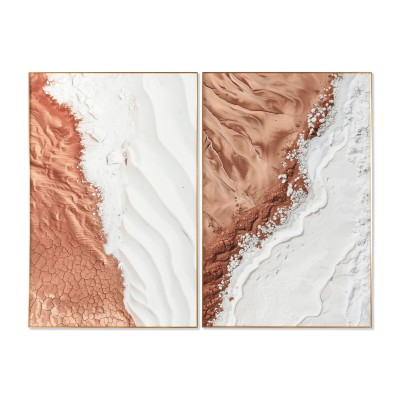 Cadre Home ESPRIT Blanc Naturel Scandinave 80 x 3,5 x 120 cm (2 Unités)