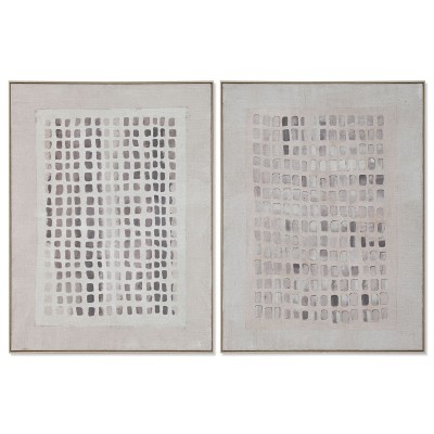 Painting Home ESPRIT White Beige Modern Scandinavian 90 x 4 x 120 cm (2 Units)