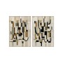 Cadre Home ESPRIT Blanc Noir Abstrait Urbaine 100 x 4 x 140 cm (2 Unités)