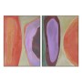 Painting Home ESPRIT Orange Light mauve Modern Urban 100 x 4 x 140 cm (2 Units)