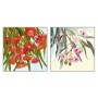 Painting Home ESPRIT Yellow Blue Flowers Shabby Chic 100 x 4 x 100 cm (2 Units)
