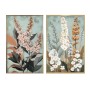 Painting Home ESPRIT Green Flowers Shabby Chic 80 x 3,5 x 120 cm (2 Units)