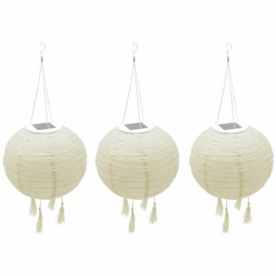 Lantern set Lumisky HIMALAYA Beige Ø 30 cm 3 Pieces