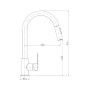 Mixer Tap Verhal miño Silver Stainless steel C-shaped