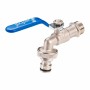Robinet Verhal 1/2" x 3/4" Acier Chrome Acier inoxydable Laiton Téflon