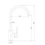 Mixer Tap Verhal miño Matte back Stainless steel