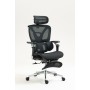 Chaise de Bureau Activejet YK848 BK Noir Argenté 1 Pièce