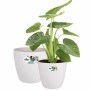 Set de pots Elho Blanc Plastique Rond 2 Pièces