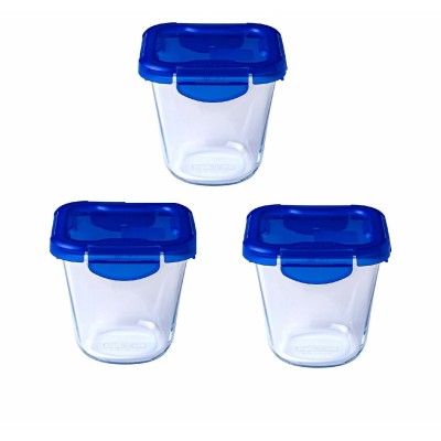 Ensemble de Boîtes à Lunch Pyrex Transparent 3 Pièces