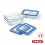 Ensemble de Boîtes à Lunch Pyrex Bleu Transparent 800 ml 3 Pièces