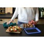 Ensemble de Boîtes à Lunch Pyrex Bleu Transparent 3 Pièces