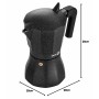 Italian Coffee Pot Fagor TIRAMISU 6 Black Aluminium