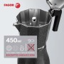 Italian Coffee Pot Fagor TIRAMISU 9 Black Aluminium