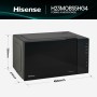 Micro-ondes avec Gril Hisense H23MOBS5HG4 Noir 800 W 23 L