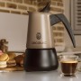 Italian Coffee Pot Cecotec Piccolina 900 Gold Stainless steel 10 Cups 450 ml