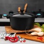 Marmite avec couvercle Cecotec Polka Platinum 28 Pot Thunder 4,5 L Noir Gris Aluminium Ø 28 cm