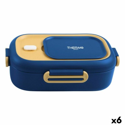 Boîte à lunch hermétique ThermoSport Acier Plastique Rectangulaire 550 ml Thermique (6 Unités)