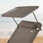 Sun-lounger Aktive Grey 193 x 53 x 30 cm Foldable Parasol