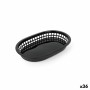 Corbeille à Pain Noir Plastique Rectangulaire 27,4 x 17,5 x 3,6 cm (36 Unités)