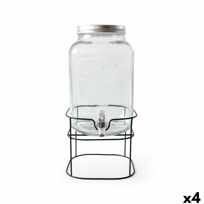Distributeur de boissons La Mediterránea Rustik Métal verre 8 L 22 x 22 x 37 cm (4 Unités)