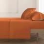 Pillowcase Happy Home Orange 50 x 75 cm 2 Units