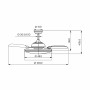 Ventilateur de Plafond avec Lumière Philips 929004081801 Blanc Doré Métal