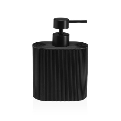 Distributeur de Savon Versa Noir Résine ABS 5,5 X 17 X 11 CM