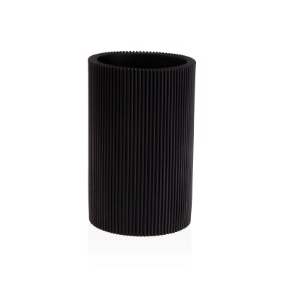 Support pour brosses à dents Versa Noir Résine 7,5 x 11,5 x 7,5 cm