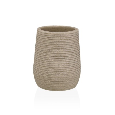 Support pour brosses à dents Versa Beige Résine 8,5 x 10 x 8,5 cm