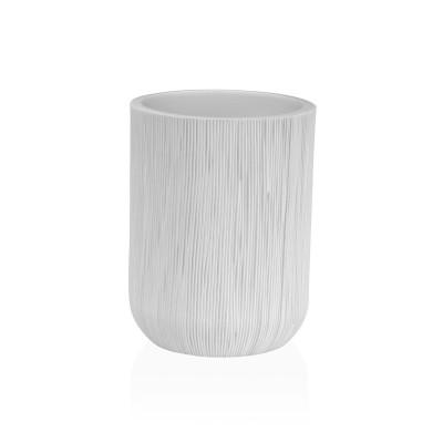 Support pour brosses à dents Versa Blanc Résine 8 x 10,5 x 8 cm