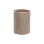Toothbrush Holder Versa Beige Resin 6,9 x 10,2 x 6,9 cm